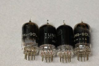 12au7a Tung Sol Audio Receiver Vacuum Tubes Quad