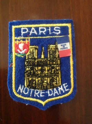 Vintage,  Notre Dame Cathedral Of Paris,  Cloth Patch Applique