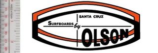 Vintage Surfing California Olson Surfboards Of Santa Cruz,  Ca Promo Patch