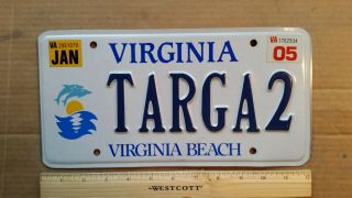 License Plate,  Virginia Beach,  Dolphin,  Sunrise,  Ocean Targa 2 Porsche Targa Too