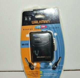 Nos Sony Walkman Vtg Package Wm - Fx101 Portable Radio Cassette Player