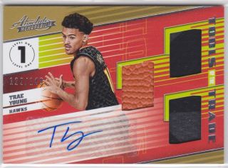 Trae Young 2018 - 19 Absolute Rc Auto Jersey /149 Hawks Tools Of The Trade Panini