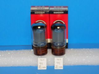 Perfectly Matched Nos Rca 5881 Brown Base Tubes Early 1960s 6l6