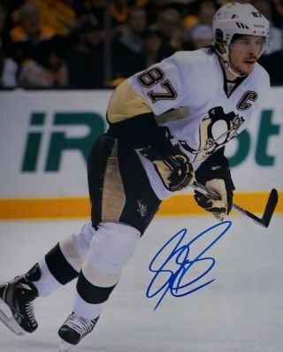 Sydney Crosby Hand Signed 8x10 Photo W/holo Pittsburg Penguins