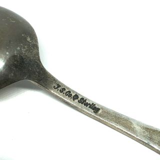 Vtg Sterling Silver York Cut Out Souvenir Spoon J.  S.  Co.  5 1/2 