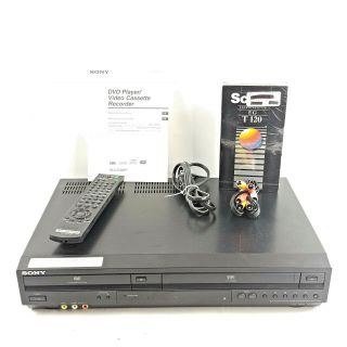Sony Slv - D380p Dvd Vcr Vhs Combo Player W/ Remote,  Av Cord,  Tape