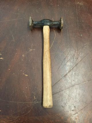 Vintage Auto Body Repair / Metalworking Hammer - Square & Round Face