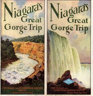 Niagara Falls Great Gorge Rail Trip 1929 Travel Brochure Photos Color Route Map