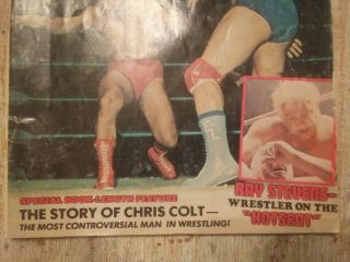 worn 1973 Ladies Wrestling Inside Magazin WWF NWA AWA Ladd Morales Colt Stevens 3