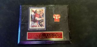Steve Young Signed Auto Autographed Card 49ers Plaque W Pin -