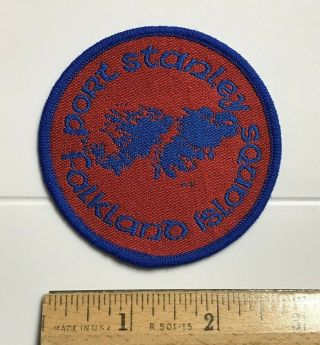 Port Stanley Falkland Islands Patagonia South America Round Woven Patch Badge