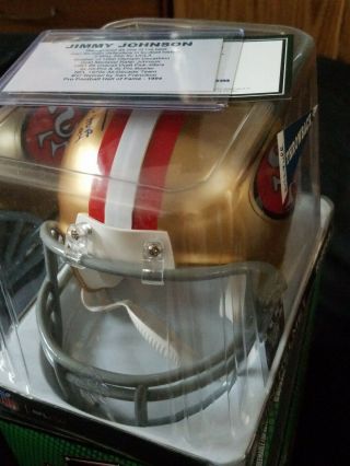 Jimmy Johnson Autographed San Fran 49ers Throwback Mini Helmet Tristar Authentic 3