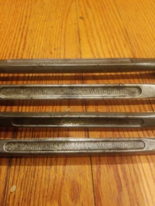4 Vintage Herbrand Combination Socket Wrenches 12 Point Van - Chrome 2