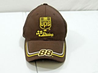 Ups Racing 88 Dale Jarrett Hat Cap Nascar Adjustable Winners Circle Brown_272