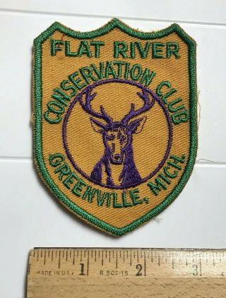 Flat River Conservation Club Greenville Michigan Mi Souvenir Embroidered Patch
