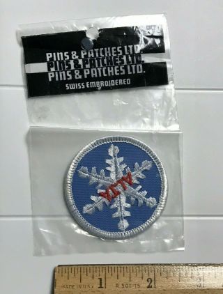 Nip Alta Utah Ski Resort Skiing Snowflake Round Souvenir Embroidered Patch Badge