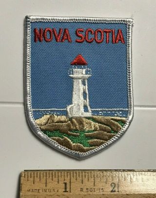 Nova Scotia Lighthouse Canada Canadian Souvenir Embroidered Patch Badge