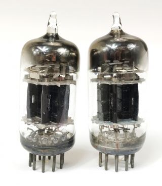 Ge 5751 Black Plate Triple Mica Balanced And Matched Vacuum Tubes