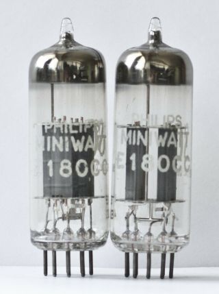 Philips Miniwatt E180cc 7062 5965 12at7 Matched Pair Tubes Heerlen Holand