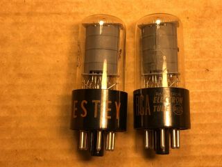 Matched Pair Rca 6v6gt Output Tubes 1960/61 For Guitar Amp Test Nos