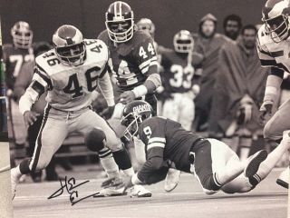 Herm Edwards Signed Philadelphia Eagles Miracle At The Meadowlands 8x10