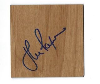 John Paxson Auto Autographed Floorboard Floor Signed W/coa Proof Chicago Bulls 3