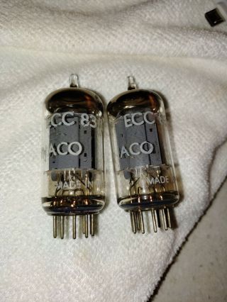 2 Tight Matched Dynaco Telefunken Smooth Plate 12ax7 Ecc83 Vacuum Tubes