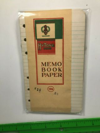 Vintage Hytone Bond Memo Book Refill Paper