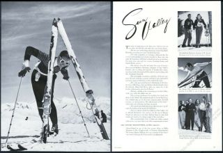 1941 Sun Valley Ski Area 11 Toni Frissell Photo Vintage Vogue Print Article