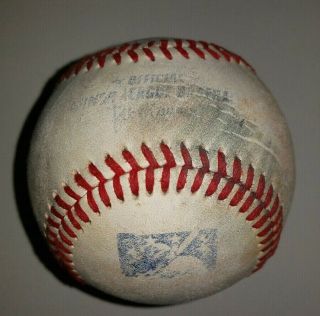 Autographed Baseball game MIGUEL AMAYA Chicago Cubs 2