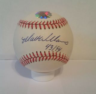 Matt Williams Signed Autographed Baseball - W/coa Mlb Giants Indians A 