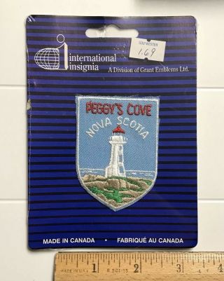 Nip Peggy’s Cove Lighthouse Nova Scotia Canada Souvenir Patch Badge