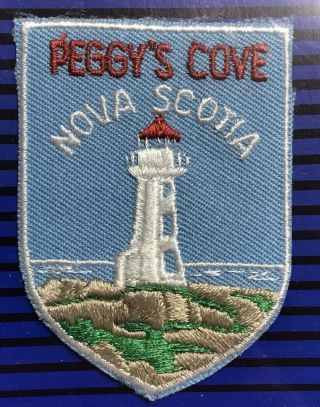 NIP Peggy’s Cove Lighthouse Nova Scotia Canada Souvenir Patch Badge 2