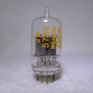 Western Electric Jw 5755 Clear Top Mil - Spec Tube Usa 1957 Strong