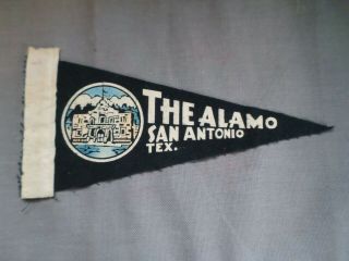 Vintage Felt Pennant The Alamo San Antonio Texas 8.  5 "