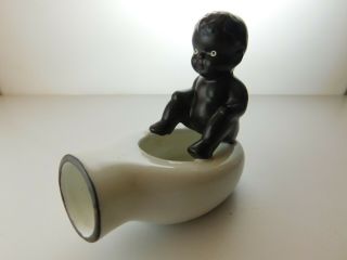 Vintage Occupied Japan Black Americana Child Boy Kid On Potty Figurine
