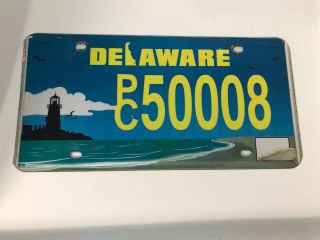 Delaware Licence Plate W/ Lighthouse Pc 50008