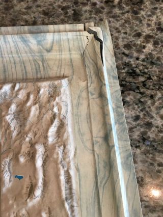 1968 KISTLER GRAPHICS CALIFORNIA RELIEF MAP 3D From San Diego Federal Savings 3