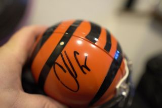 Chad Johnson Autographed Mini Helmet Cincinnati Bengals Chad Ocho Cinco