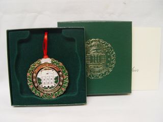Mib 2008 The Greenbrier Hotel West Virginia Gold Plated Christmas Ornament