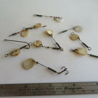 Fishing Lure Vintage 10 Mother Of Pearl Spoon About 1/2 Inch