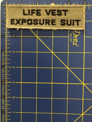 Vintage Life Vest Exposure Suit Patch Jacket Survival Immersion Pfd Marine Uscg