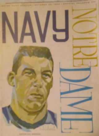 College Football Program Notre Dame 1965 Navy