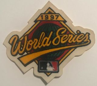 1997 Mlb World Series Logo Jersey Sleeve Patch Cleveland Indians Florida Marlins