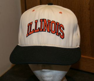 Vtg 80 ' s Illinois Fighting Illini Fitted Hat Size 7 1/8 Cap PR0 - LINE Made in USA 3