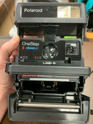 Rare Vintage Polaroid 600 One Step Close Up Instant Camera With Strap