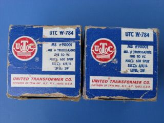 Nos Pair Utc W - 784 2 Watt Line To Voice Coil Audio Output Transformer
