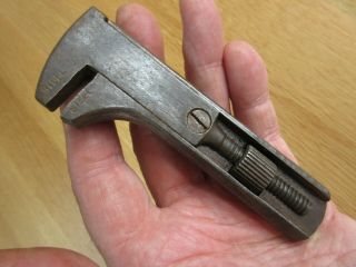 Vintage Steel Adjustable Girder Spanner,  Wrench 4 3/4 " Good Order.