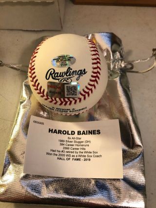 2019 Tristar Hidden Treasures Harold Baines Autographed Baseball 21/36