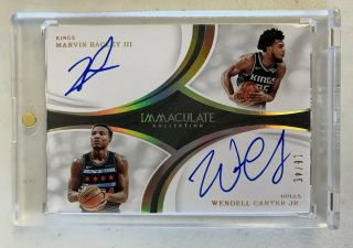 Marvin Bagley Iii Wendell Carter Jr.  18 - 19 Immaculate Dual Rookie Auto D 18/49